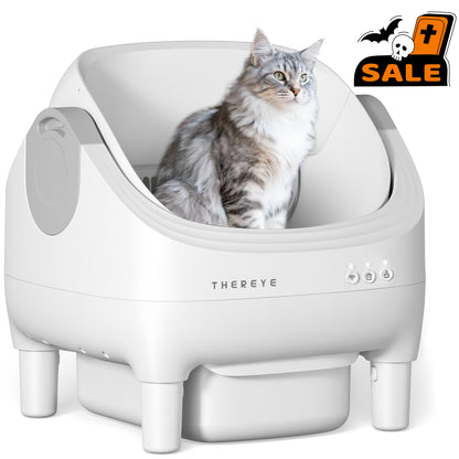 Thereye Open Top Self-Cleaning Cat Litter Box