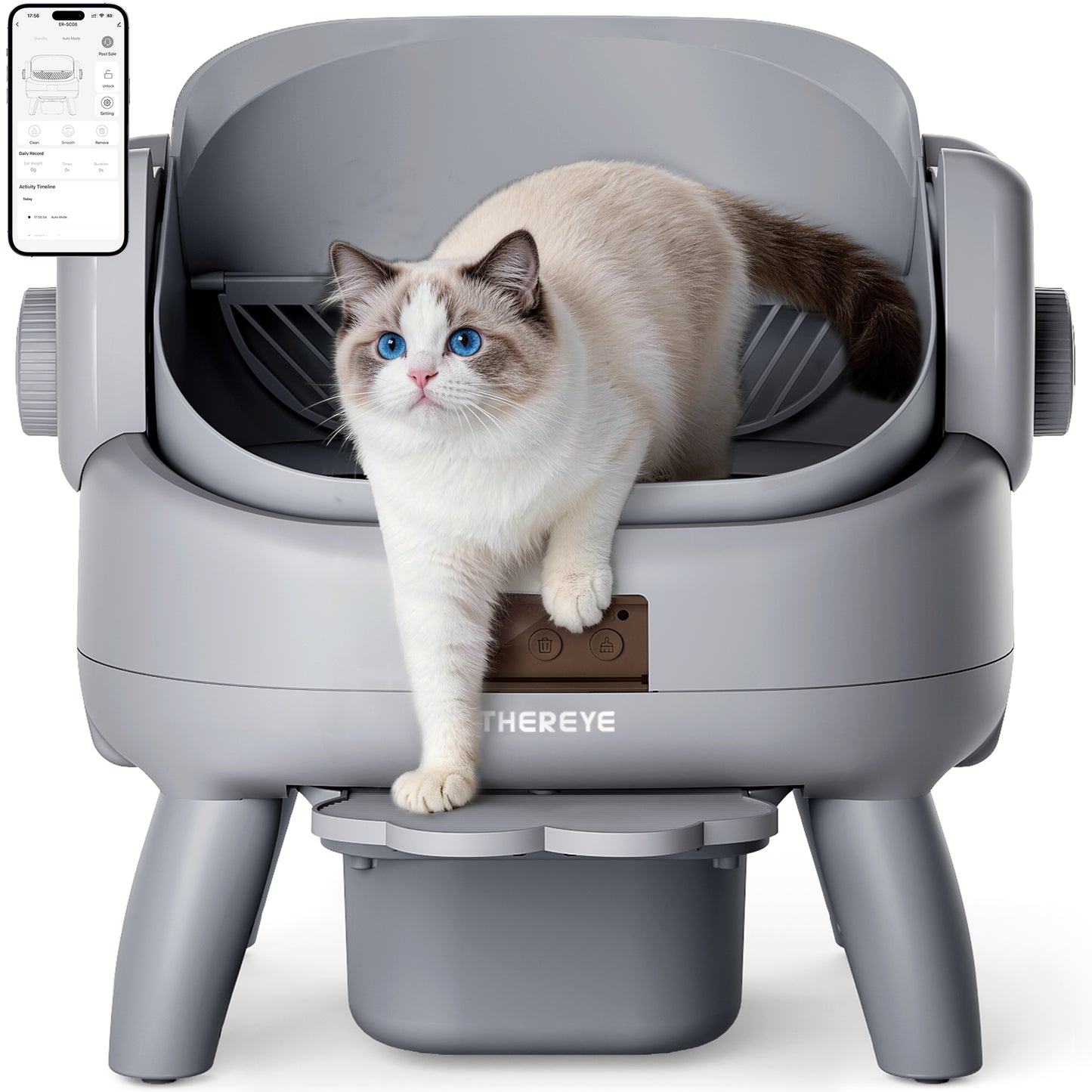 Thereye Open Top Self-Cleaning Cat Litter Box (ER-SC08)